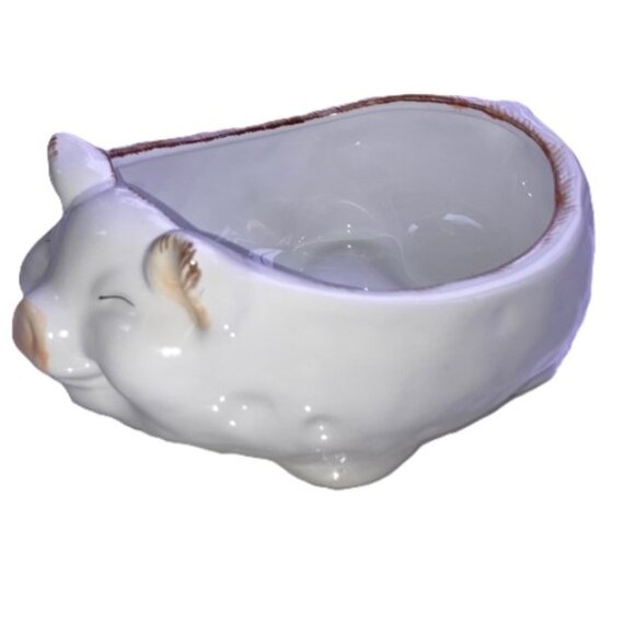 FARMYARD COLLECTION Rustic Country Kitchen Ceramic Pig Piglet Serving Bowl - Picture 1 of 13